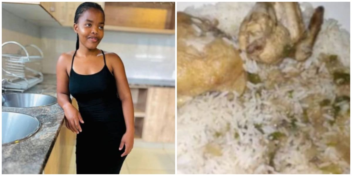 Photo of beautiful lady and the food she brags about cooking causes buzz online