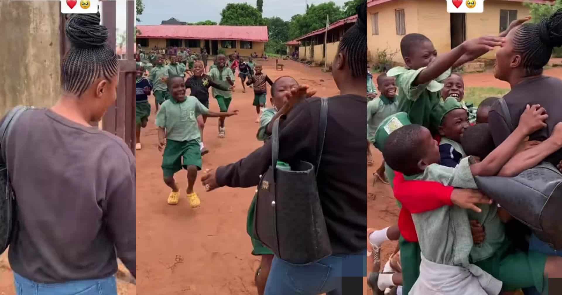 Teacher shares how students welcomed her after 2 weeks sick leave, video melts hearts