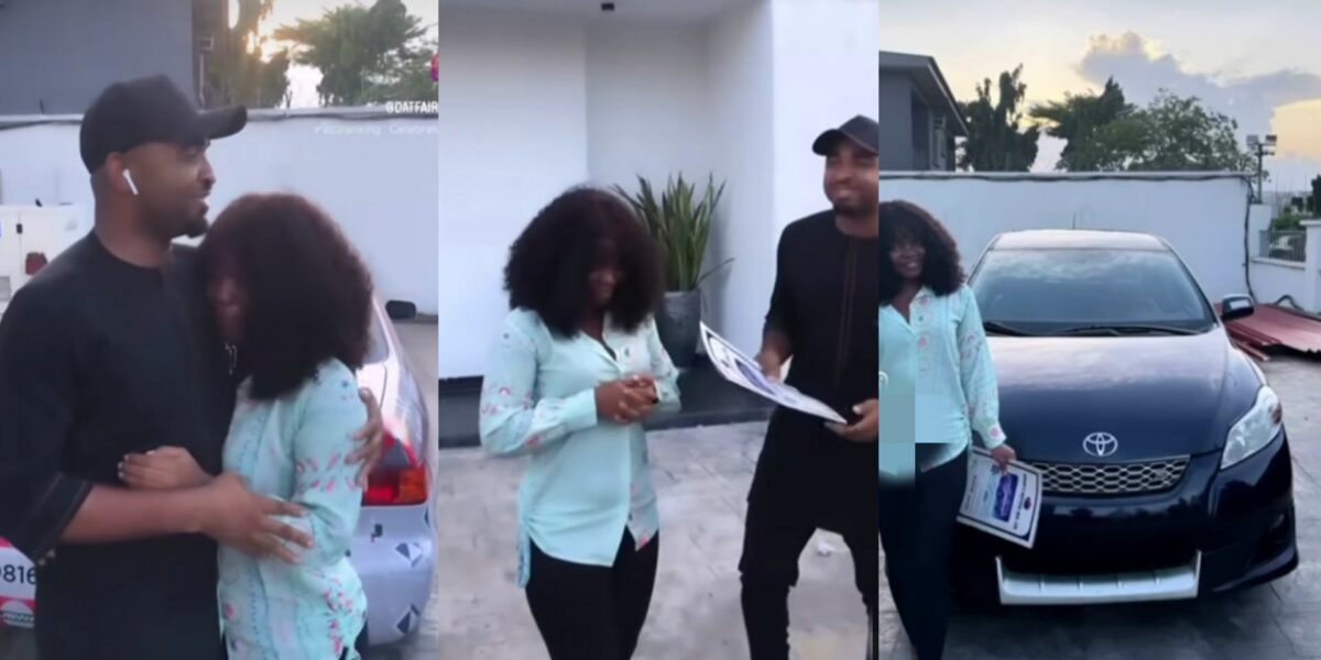 Employee tears up as her boss gifts her a new car