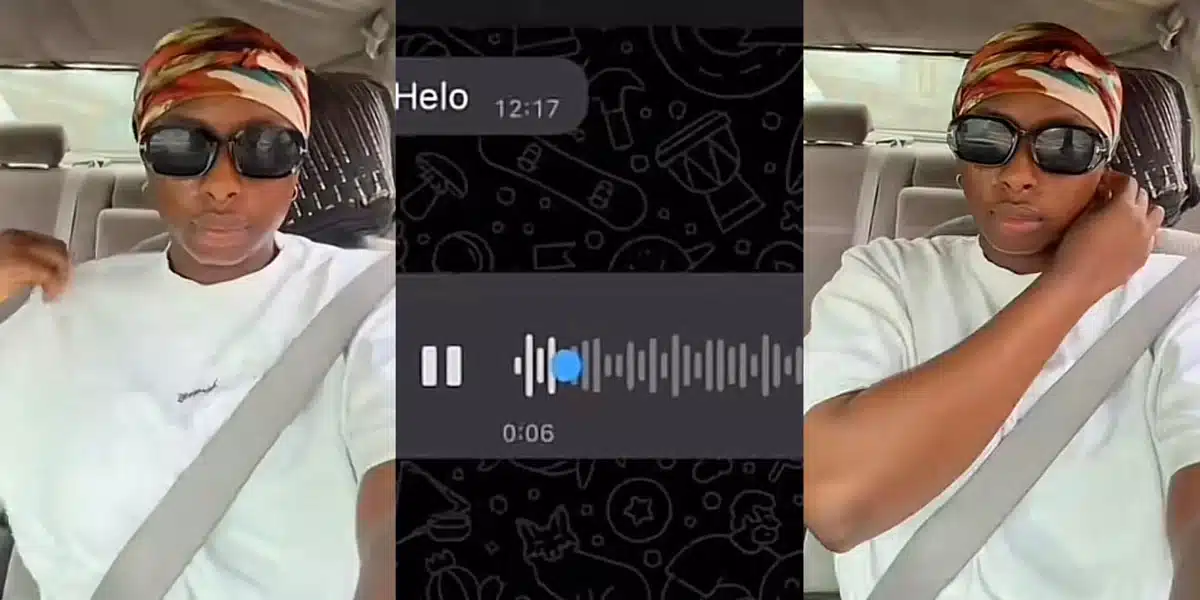 Lady shocked with cab driver’s voice note to her