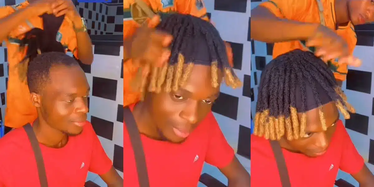 Man steps up his hair game with new dreadlock wig