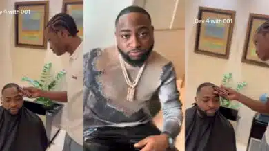 Davido's personal barber flies to Dubai to give him haircut