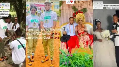 Youth corps member proposes to fellow corps member he met at NYSC camp, marries her months later