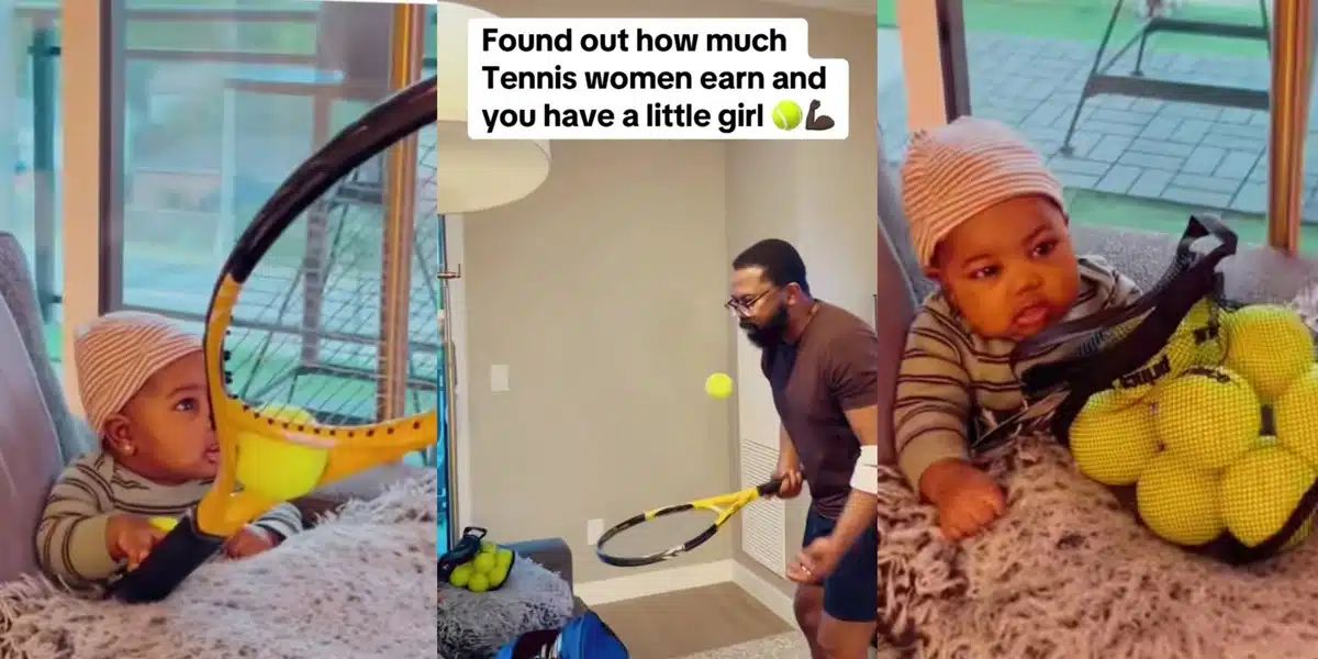 Nigerian father begins tennis training for daughter after learning about high earnings for female players