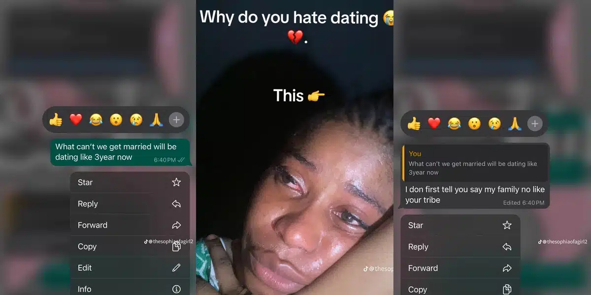 3-year relationship ends in tears as boyfriend tells lady why he cannot marry her, shares screenshot