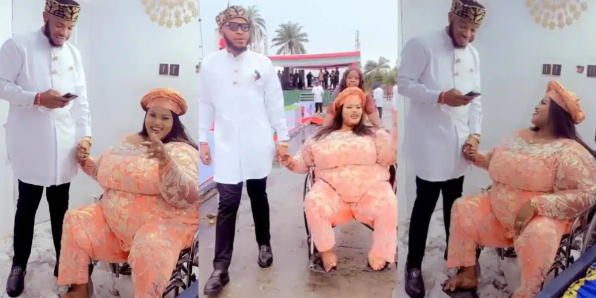 Netizens gush as disabled woman celebrates 3 years marriage anniversary with husband