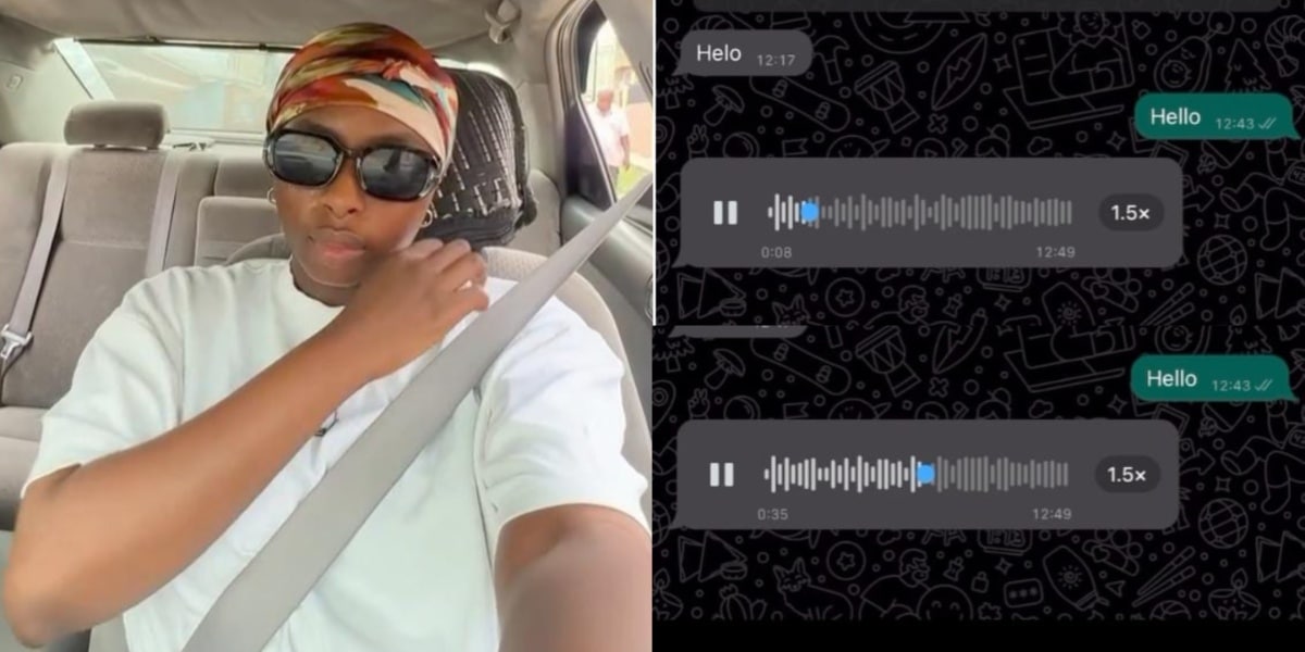 Lady shares disturbing voice recording she received from Uber driver after ride