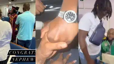 Davido gifts nephew an expensive Rolex wristwatch on his graduation