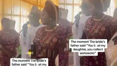 Bride's father wedding cautions groom