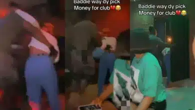 Big girl nightclub picking money