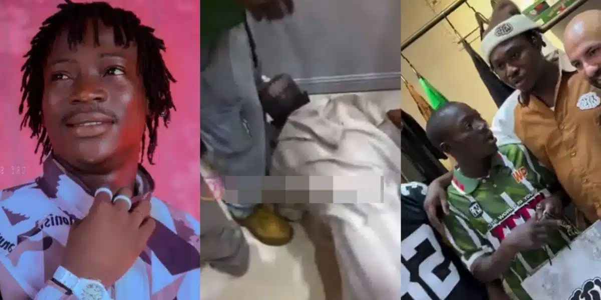 Moment DJ Chicken prostrated to beg Zlatan Ibile at ZTTW Store opening