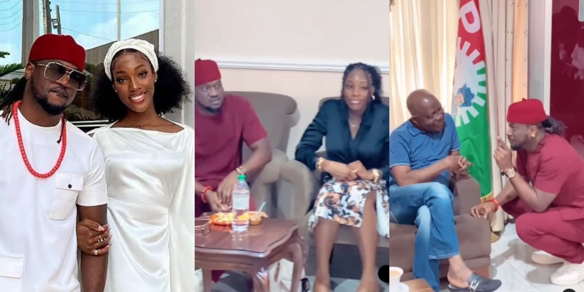 Paul Okoye and his partner Ifeoma Ivy pay visit to Abia state Governor ...