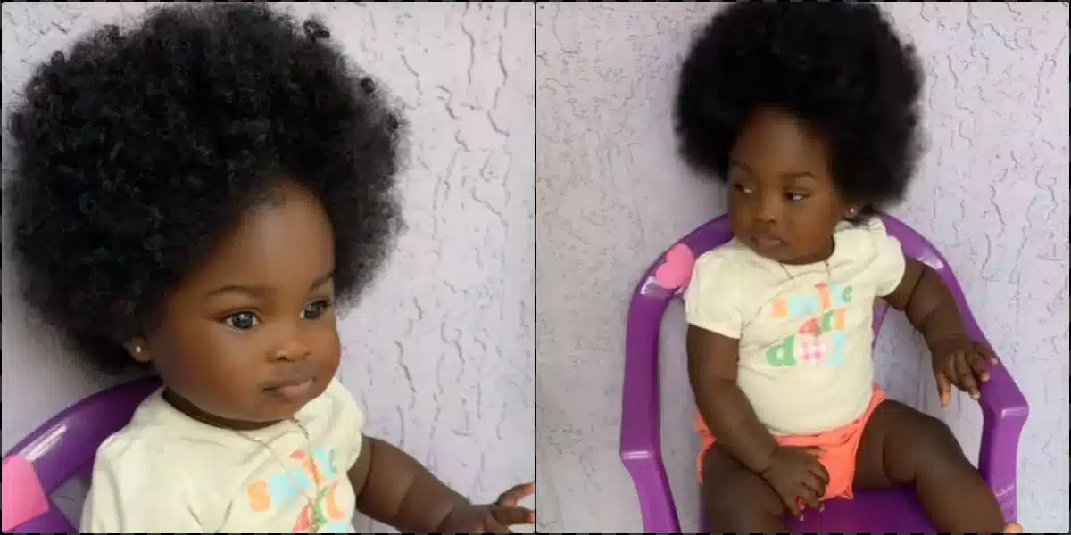 Mother flaunts little girl's full natural hair