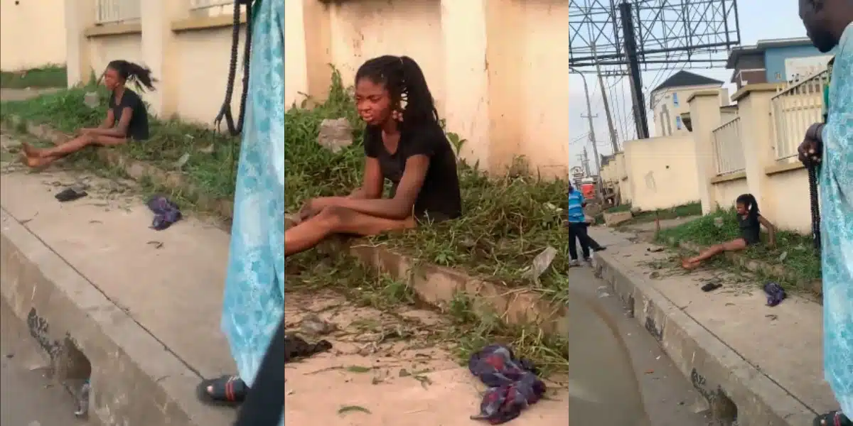 lady acting abnormally dropped roadside
