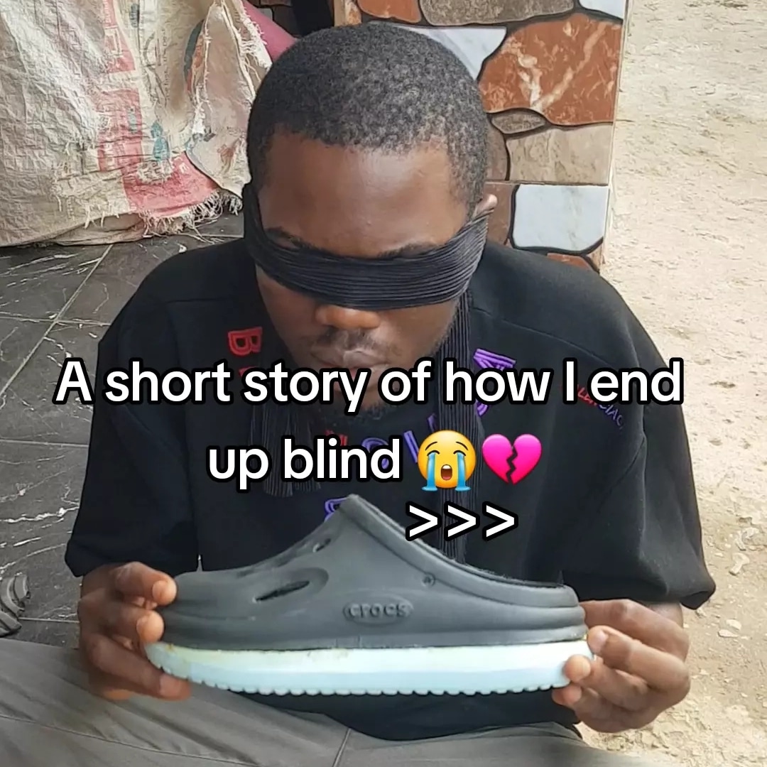 Nigerian man shares heart-breaking story about how he ended up blind, reveals what football did to him