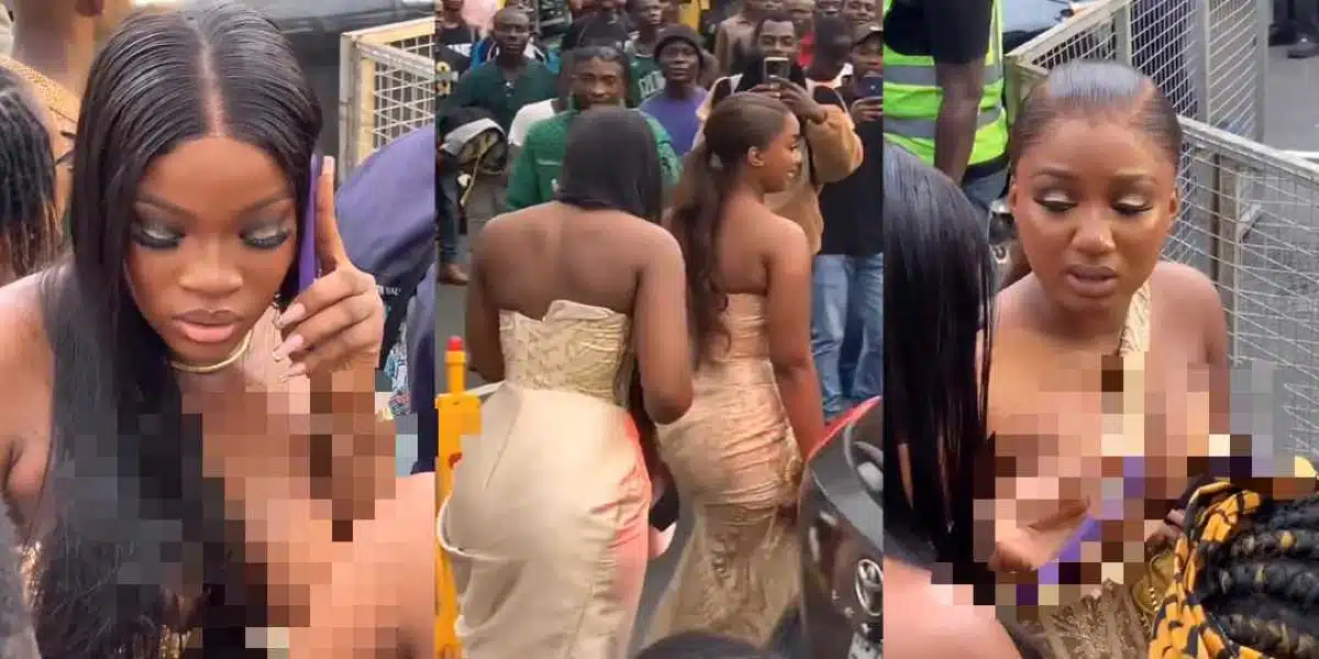 Moment two ladies got bounced from Davido’s wedding