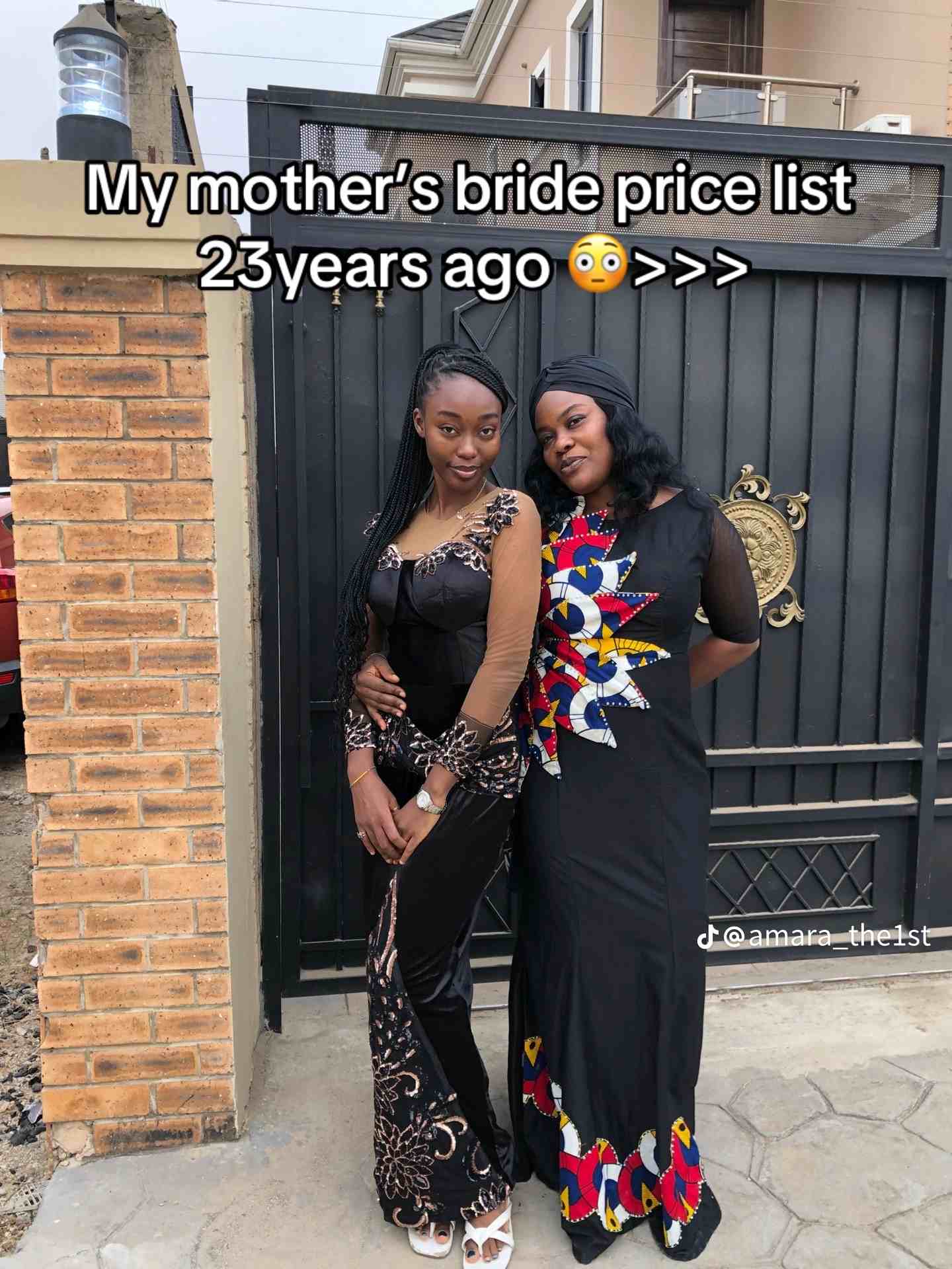 Lady mom's bride price list 23 years