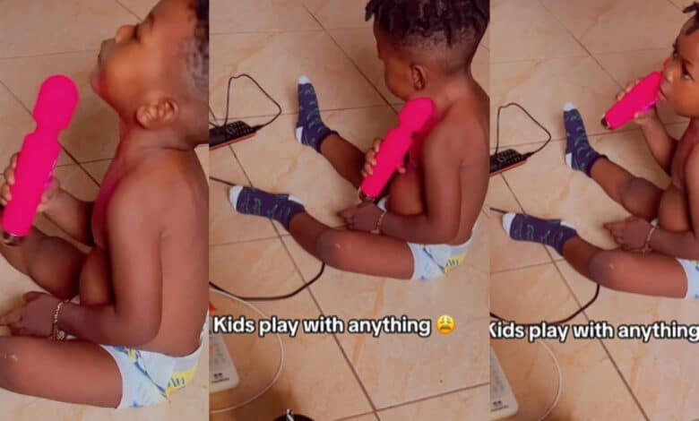 Netiznes drag "careless" mother who shared a video of son playing with her adult toy