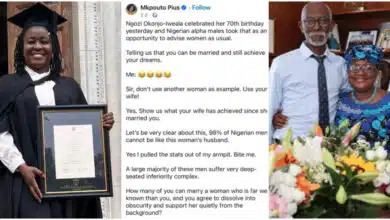 Cambridge scholar drags ABSU graduate who criticized her for saying 98% of Nigerian men can't be like Okonjo’s husband