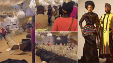 Video of ongoing exquisite decorations at Davido and Chioma's wedding venue causes buzz online