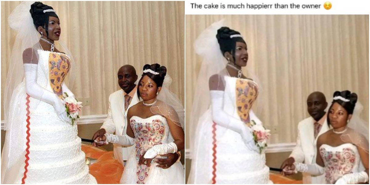 Baker wows many with wedding cake resembling bride