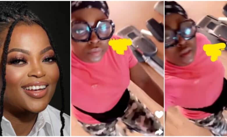 Funke Akindele spotted at the gym hours after critic asked her to lose weight 