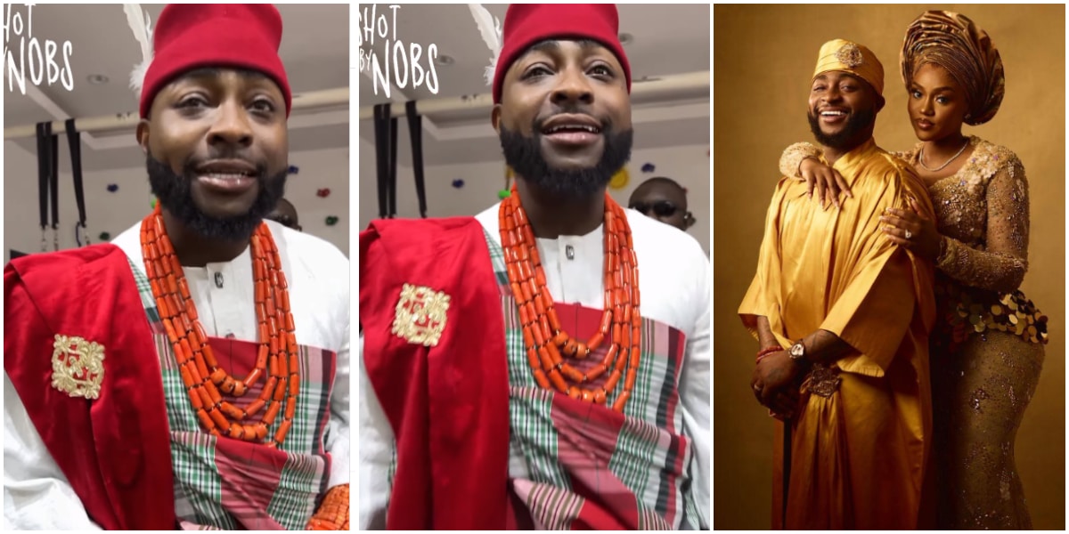 CHIVIDO24: Hilarious moment Davido struggles to speak Igbo at his wedding