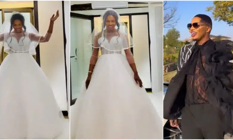 Man causes buzz online as he wears wedding gown to celebrate his 30th birthday