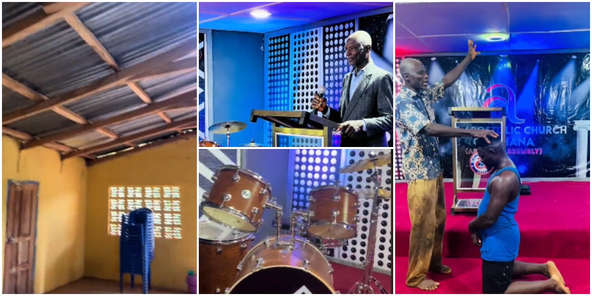 Father in shock as son transforms old church into modern one, passionately blesses him