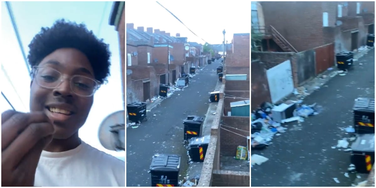 Young man cries out over dirty environment in UK