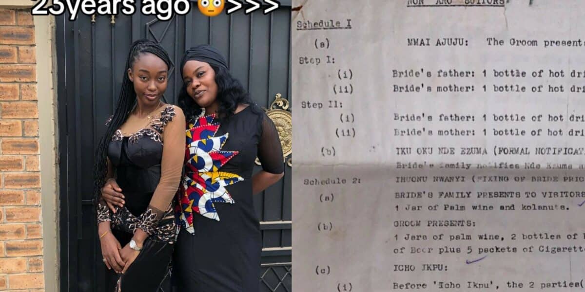 Lady mom's bride price list 23 years