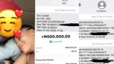 Lady gushes over husband whose love language is sending her money, shows off alerts