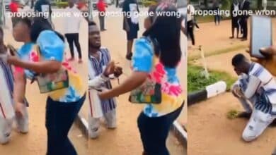 Man slap girlfriend public proposal