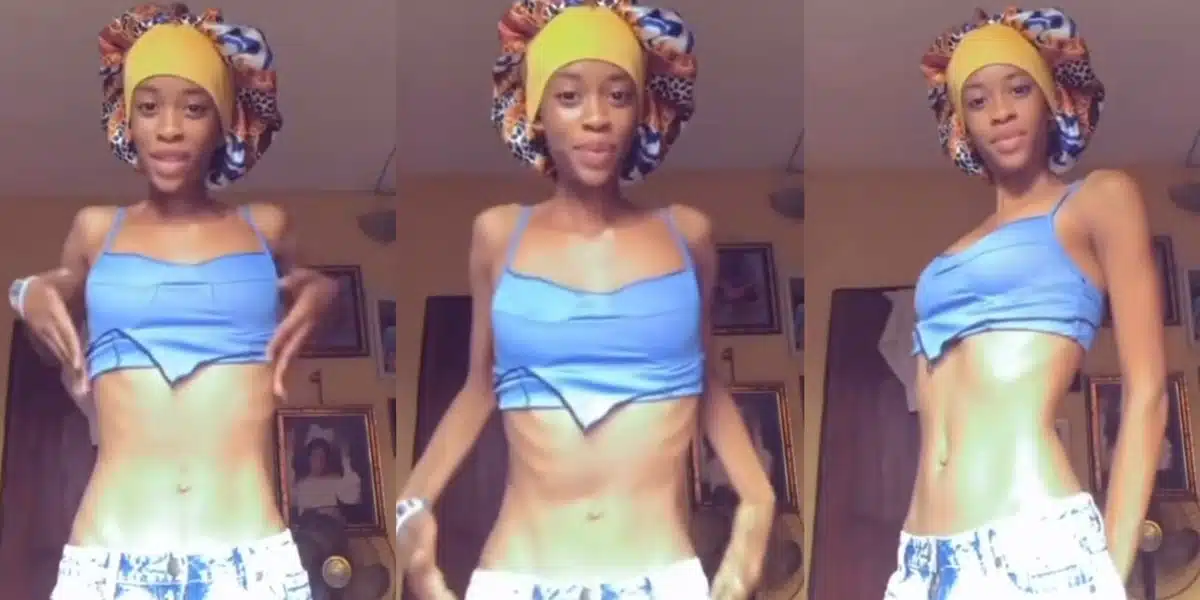 Lady celebrates her hour glass figure after 5 days of going to the gym