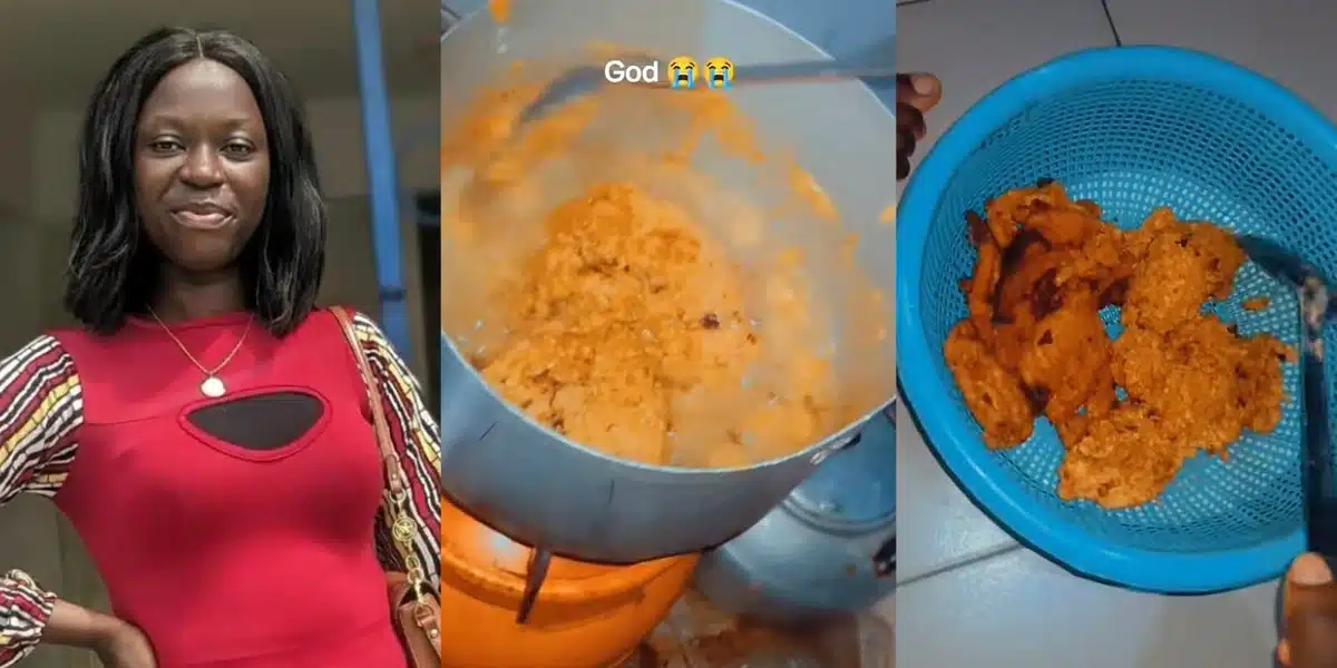 Wife material shows off sumptuous meal of akara she made