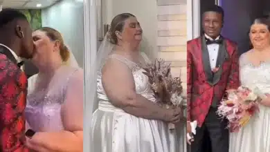 Nigerian man excited as he ties the knot with Caucasian lover