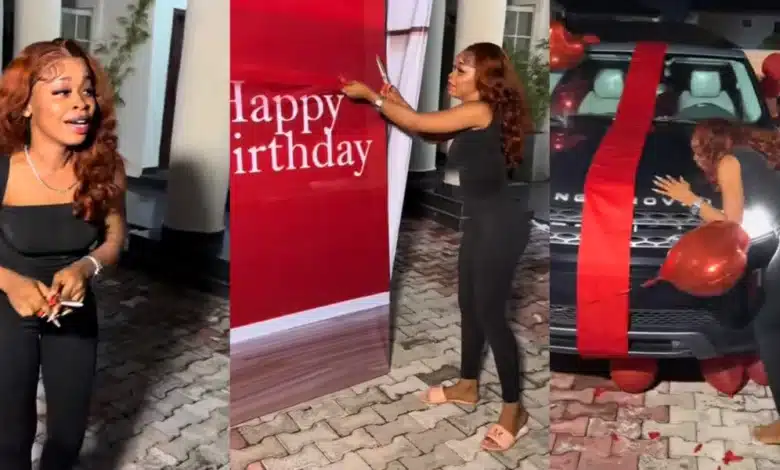 Lady receives Range Rover as a birthday gift from her boyfriend