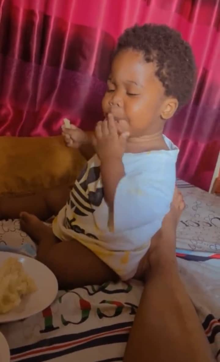 Video of little boy expertly moulding eba stuns netizens