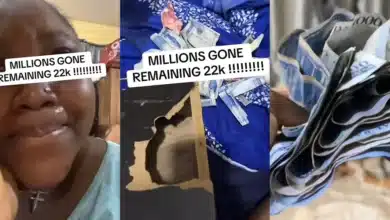 Lady breaks down in tears as money she saved mysteriously gets missing