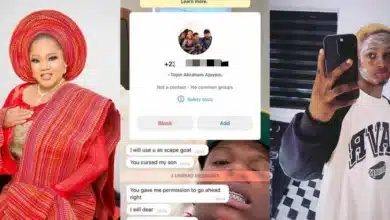 Toyin Abraham allegedly threatens Twitter user for cursing her son