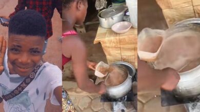 Nigerian man laments poverty as he buys ₦50 beans and ₦200 worth of beans water