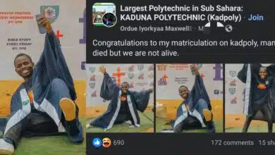 Kaduna polytechnic graduate goes viral for unusual graduation post