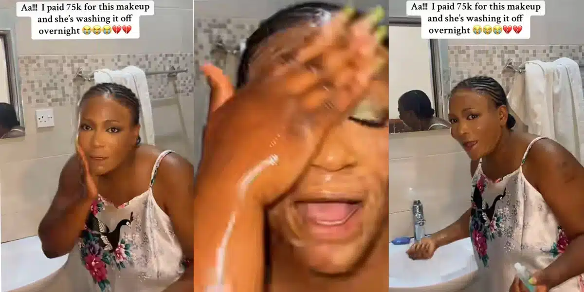 Nigerian man rants as wife washes off ₦75k makeup he paid for