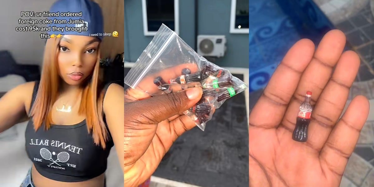 Nigerian lady showcases shocking delivery after ordering ₦95k 'foreign' Coke online