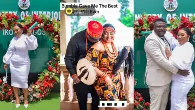 Nigerian lady flaunts marriage as she weds partner she met on dating app
