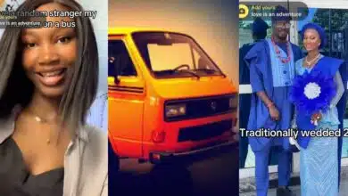 Nigerian lady advises women to give strangers their number as she weds man she met on a bus