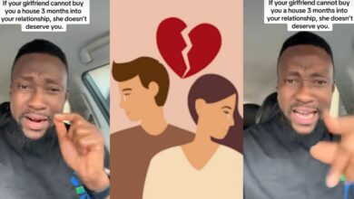 Nigerian man advises men to break up if girlfriends can’t buy house, car, and land 3 months into relationship