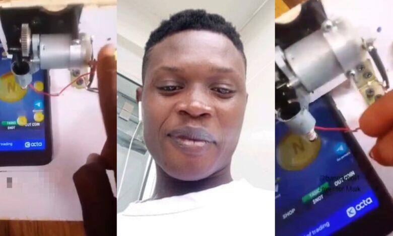 Nigerian man builds Tap4Me, a TapSwap tapping device, can tap 2 million times per day