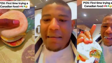 Nigerian man's reaction goes viral as he tastes Canadian food, Egg Muffin, for the first time