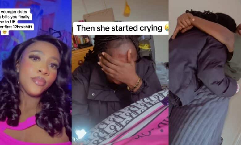 Nigerian lady who always asks UK-based sister for money bursts into tears after first 12-hour work shift in UK